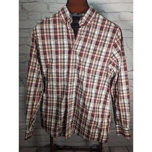 Blaser Mens Hunting Shirt L/S Button Down Red / Tan Size Medium Shotgun Shooting